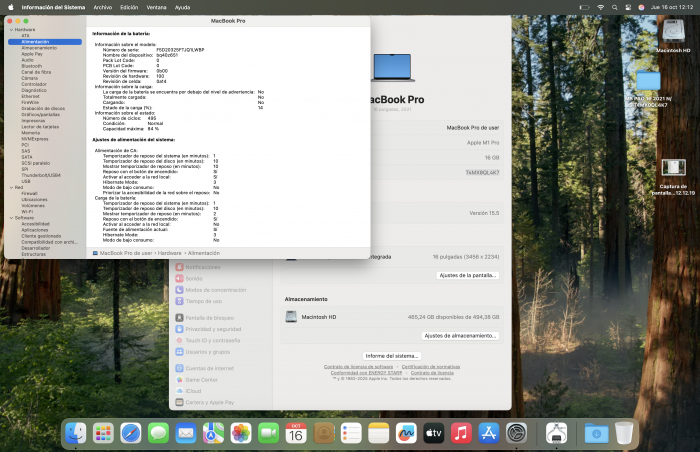 MacBook Pro 16" 2021, M1Pro/16GB RAM/512GB SSD SPACE GREY - Imagen 3