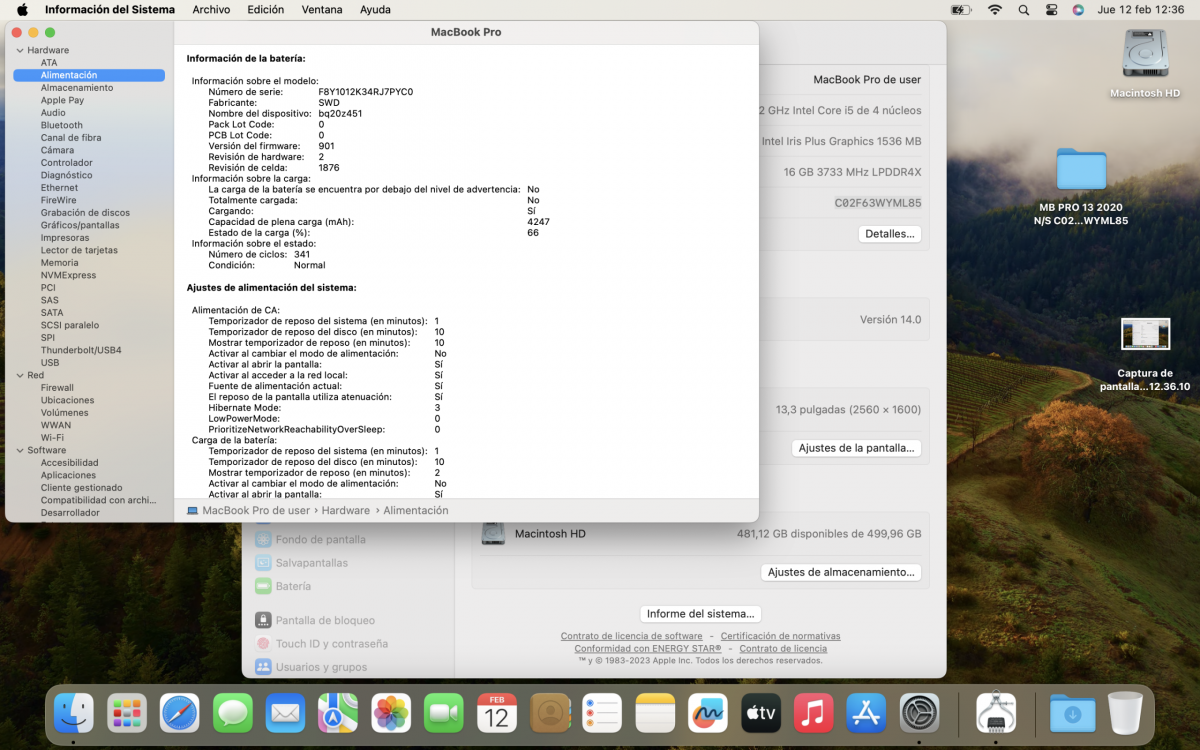 MACBOOK PRO RETINA 13 2020 TOUCHBAR, I5/16GB RAM/512GB SSD SPACE GREY - Imagen 3