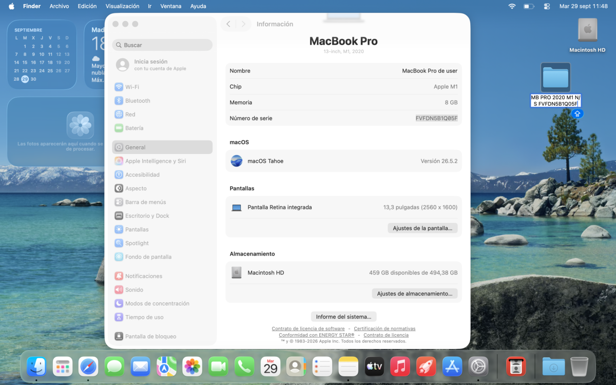 MACBOOK PRO 2020 M1, 8GB RAM, 512 SSD SPACE GREY